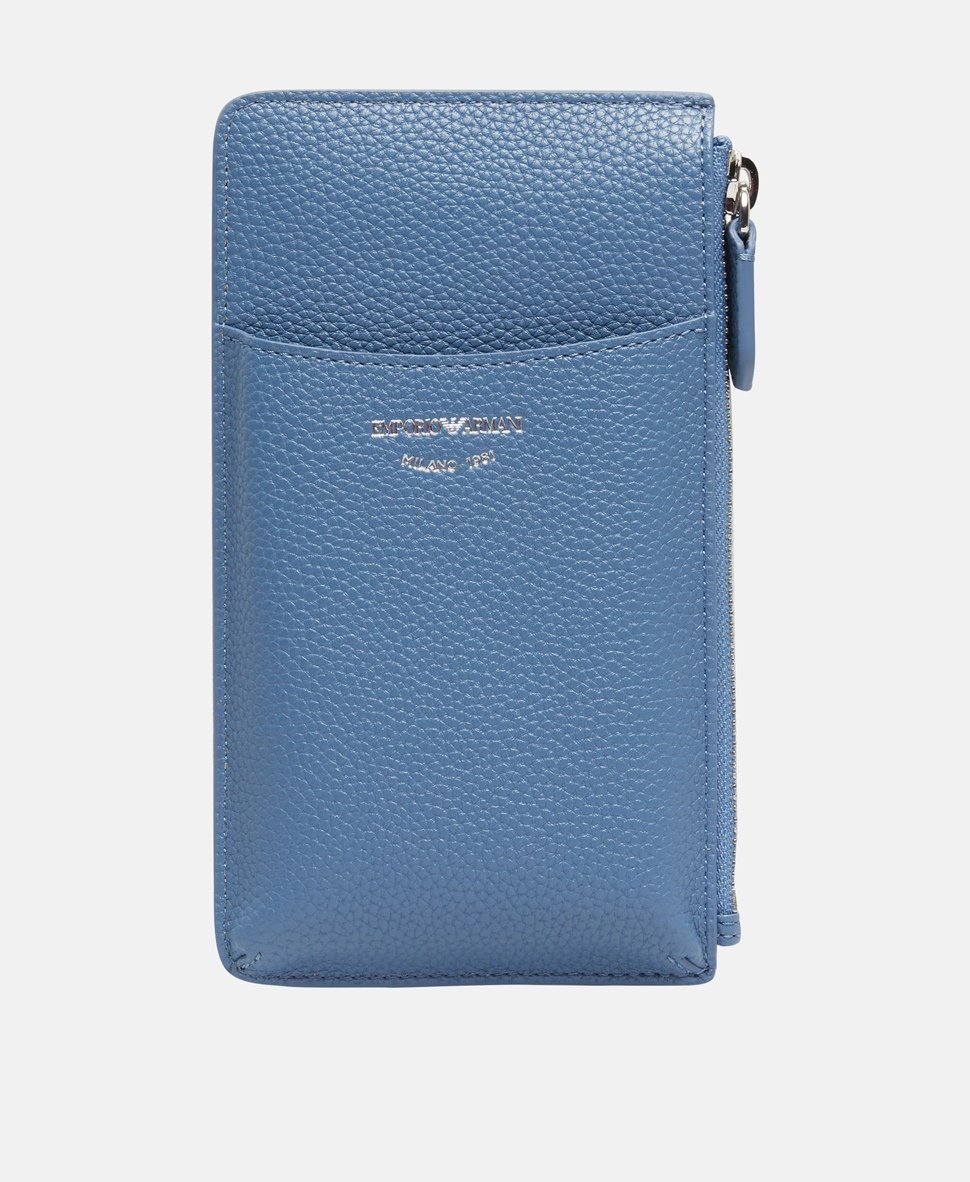 Emporio Armani peněženka Světle modrá 1
