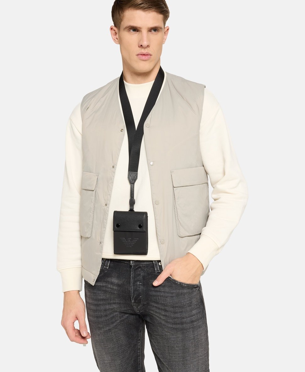 Emporio Armani kožená peněženka Černá 4