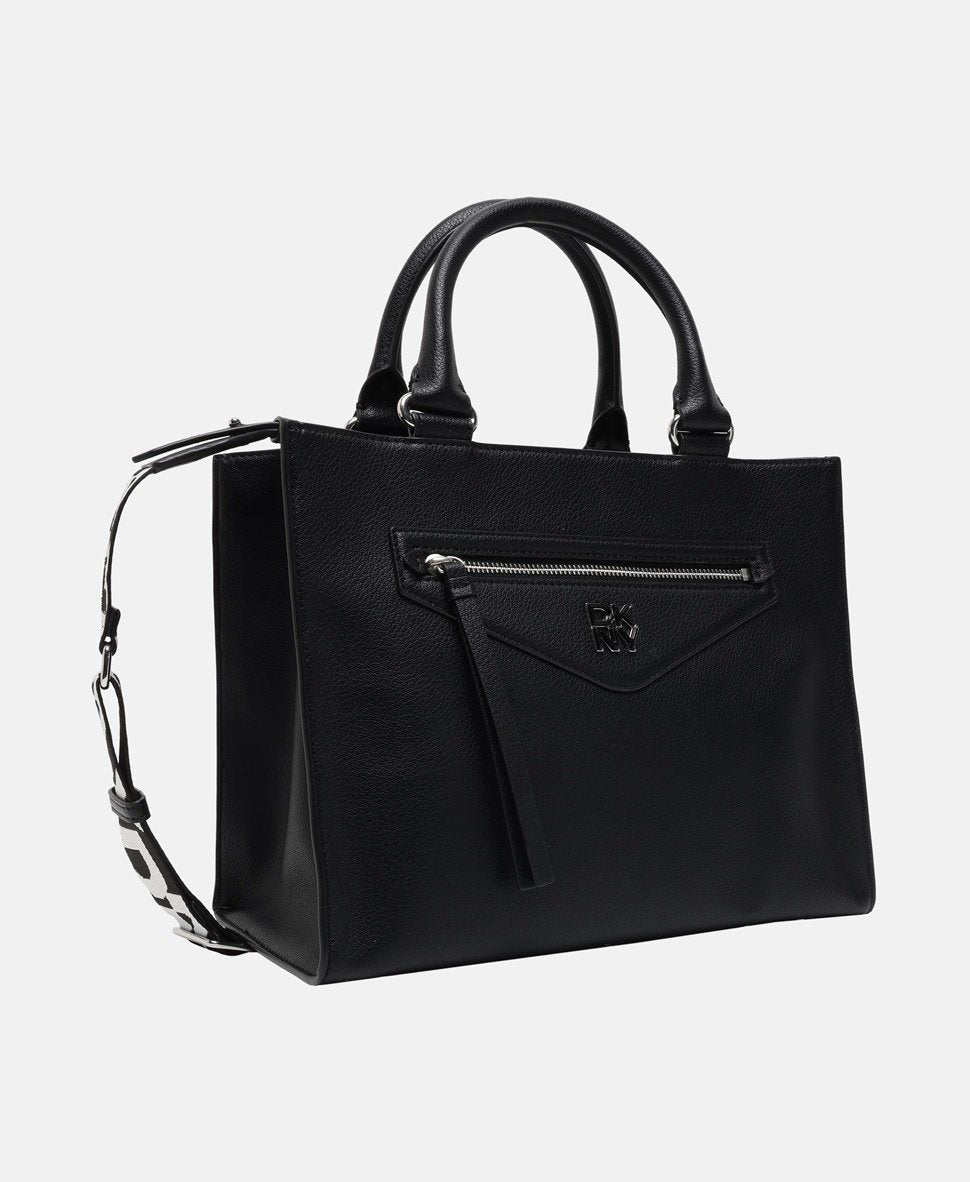 DKNY kožená kabelka tote Černá 1