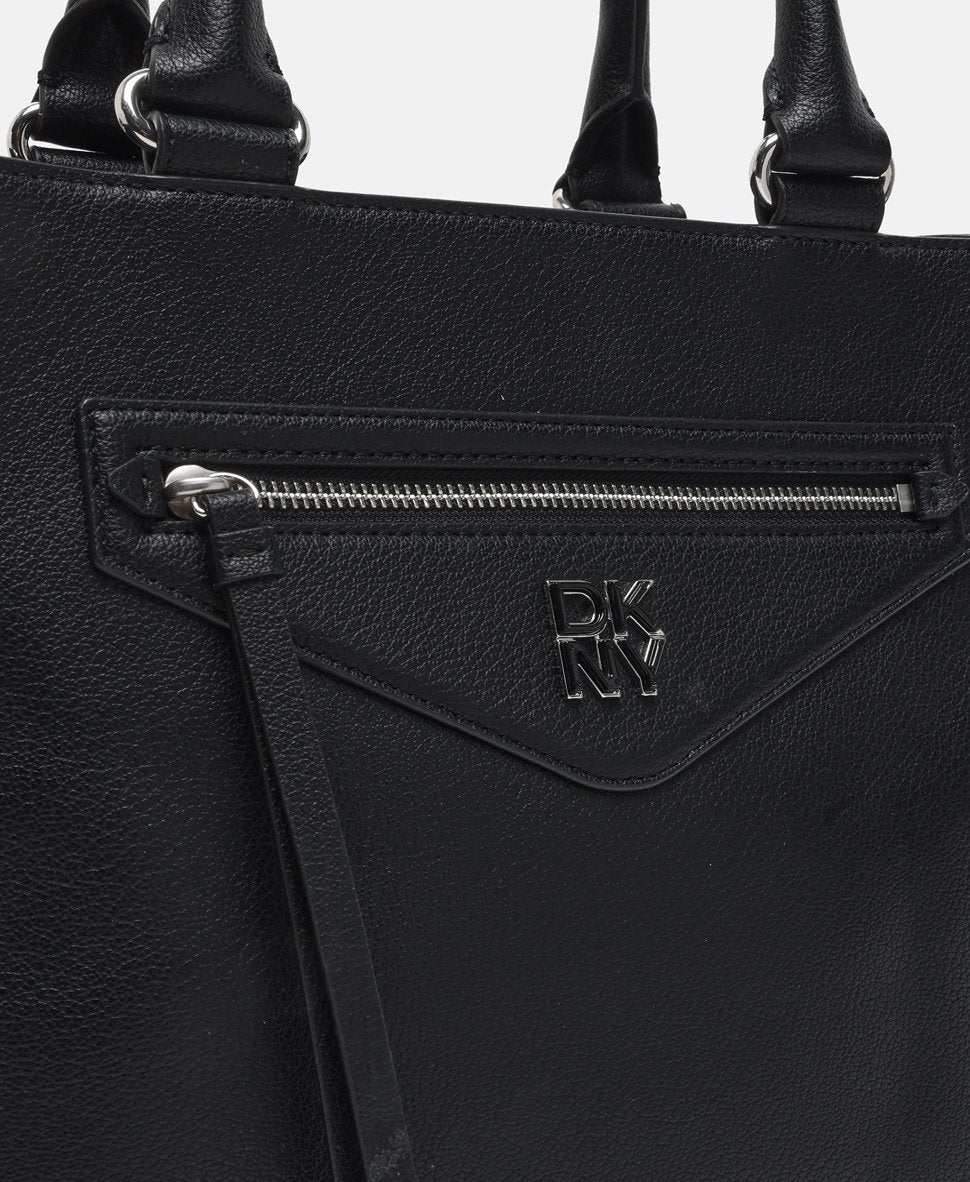 DKNY kožená kabelka tote Černá 2