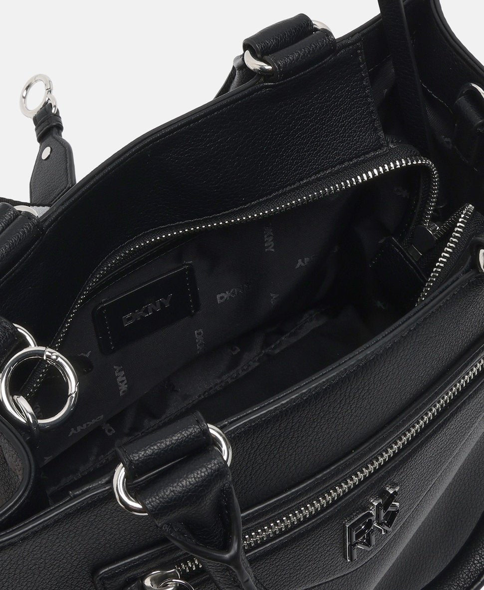 DKNY kožená kabelka tote Černá 3