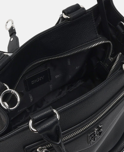 DKNY kožená kabelka tote Černá 3