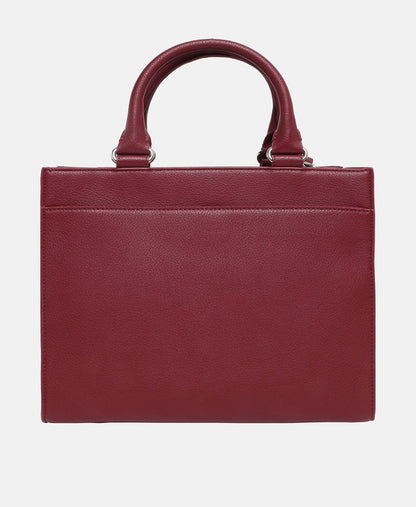 DKNY kožená kabelka tote Bordó 4