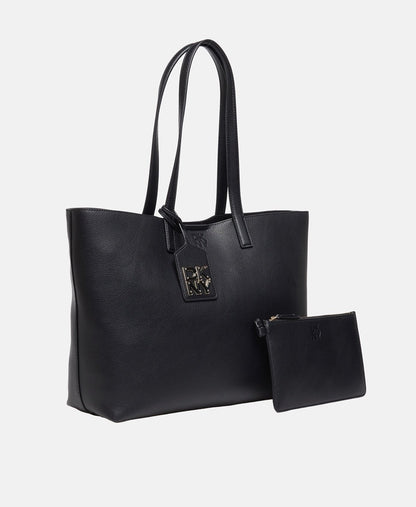 DKNY kožená kabelka shopper Černá 2