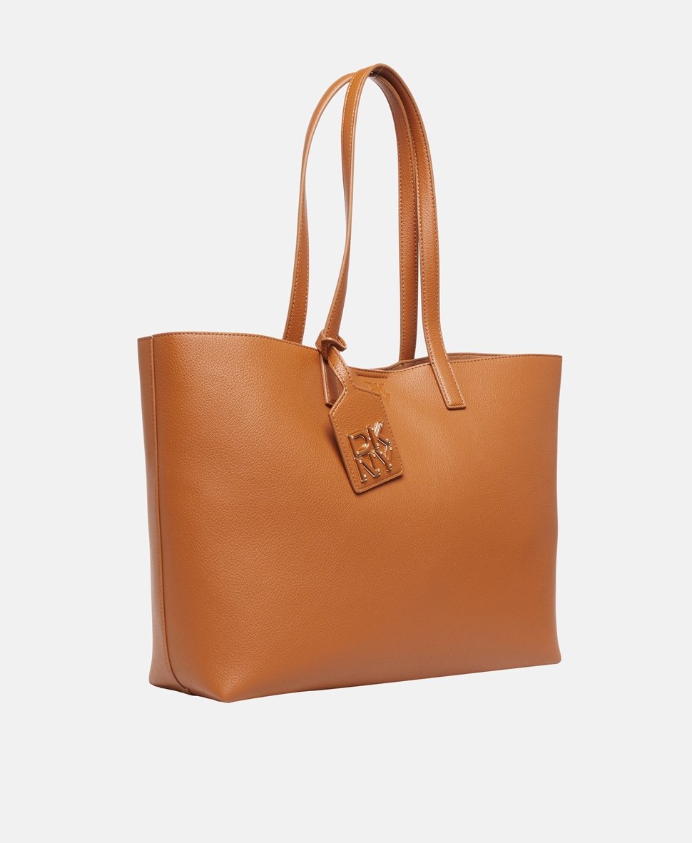 DKNY kožená kabelka shopper Camel 1
