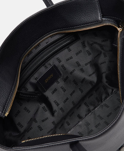 DKNY kožená kabelka shopper Černá 3