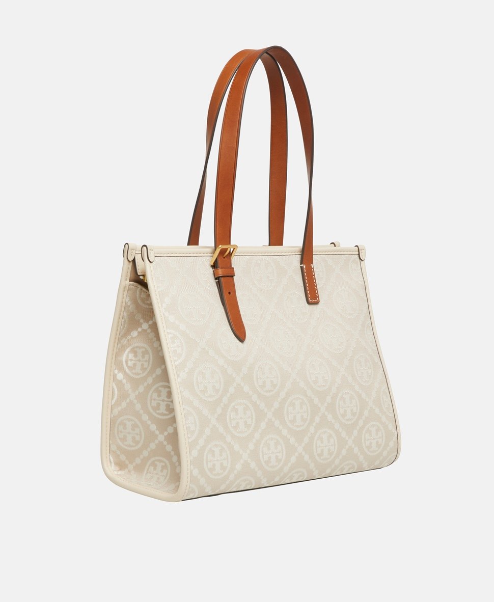 Tory Burch kožená kabelka tote Bílá 1