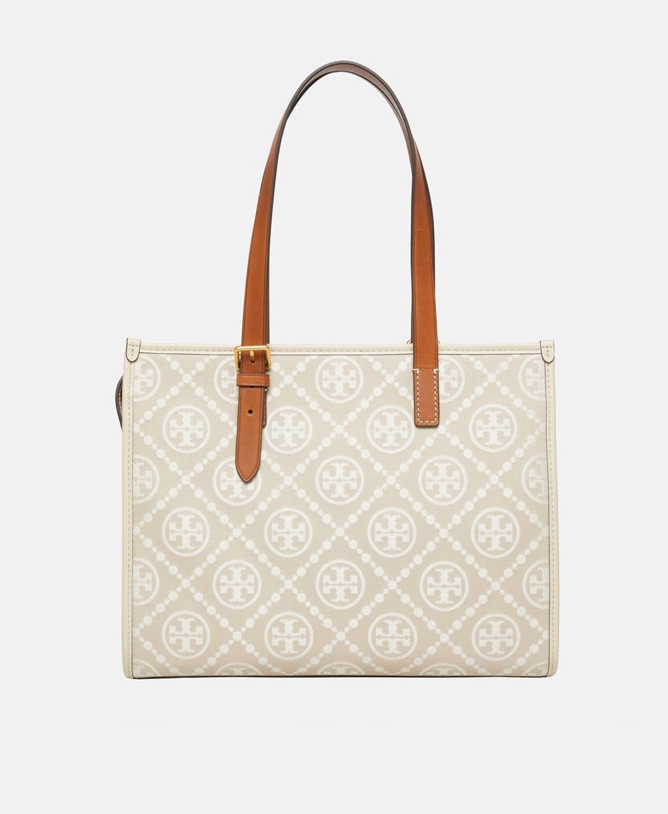 Tory Burch kožená kabelka tote Bílá 4