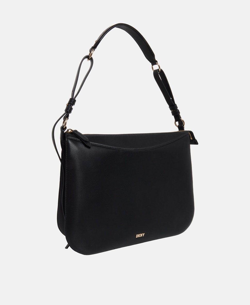 DKNY kožená hobo kabelka Černá 1