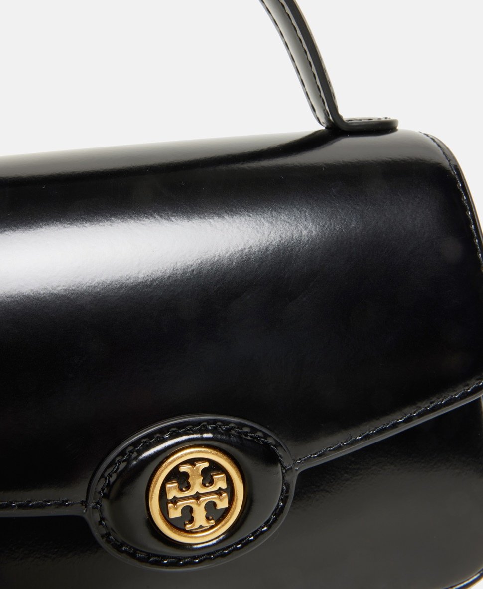 Tory Burch Kožená kabelka přes rameno Černá 2