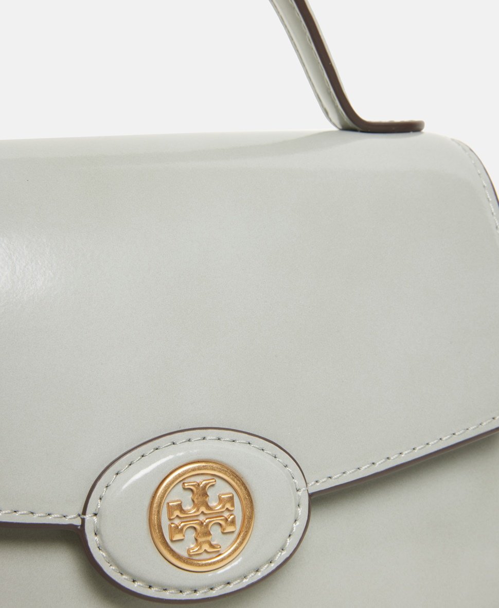 Tory Burch kožená kabelka Šedá 2