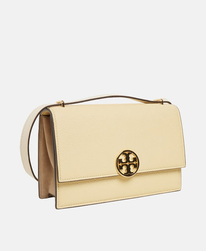 Tory Burch Kožená kabelka přes rameno Žlutá 1