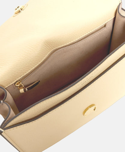 Tory Burch Kožená kabelka přes rameno Žlutá 3
