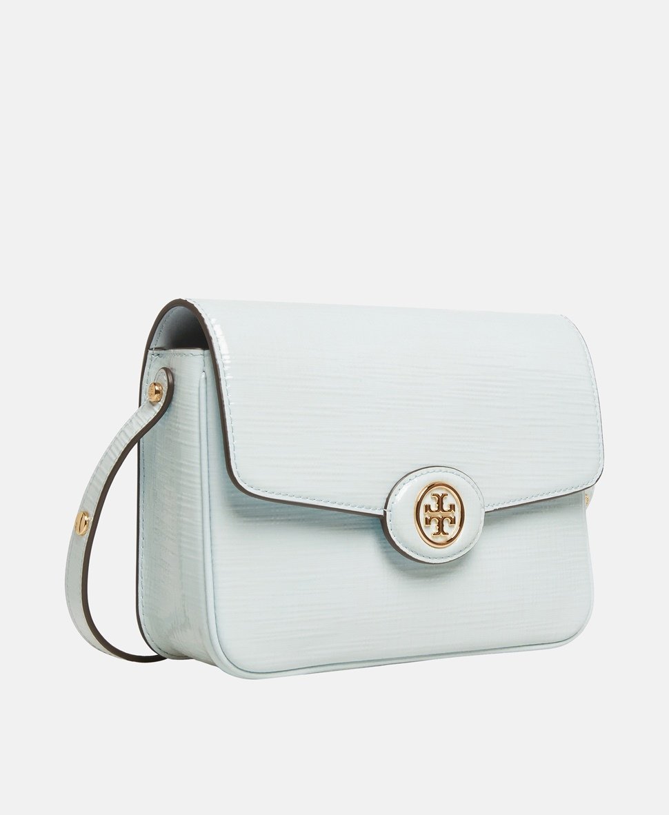 Tory Burch Kožená kabelka přes rameno Modrá 1
