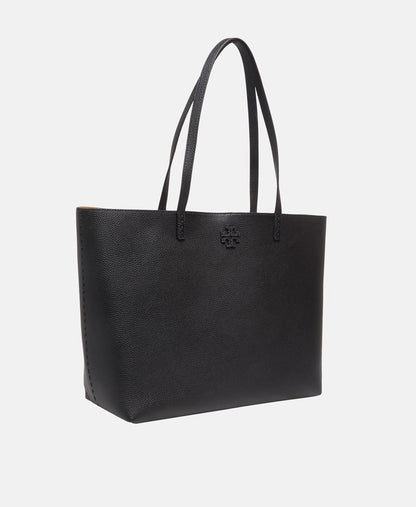 Tory Burch kožená kabelka shopper Černá 1