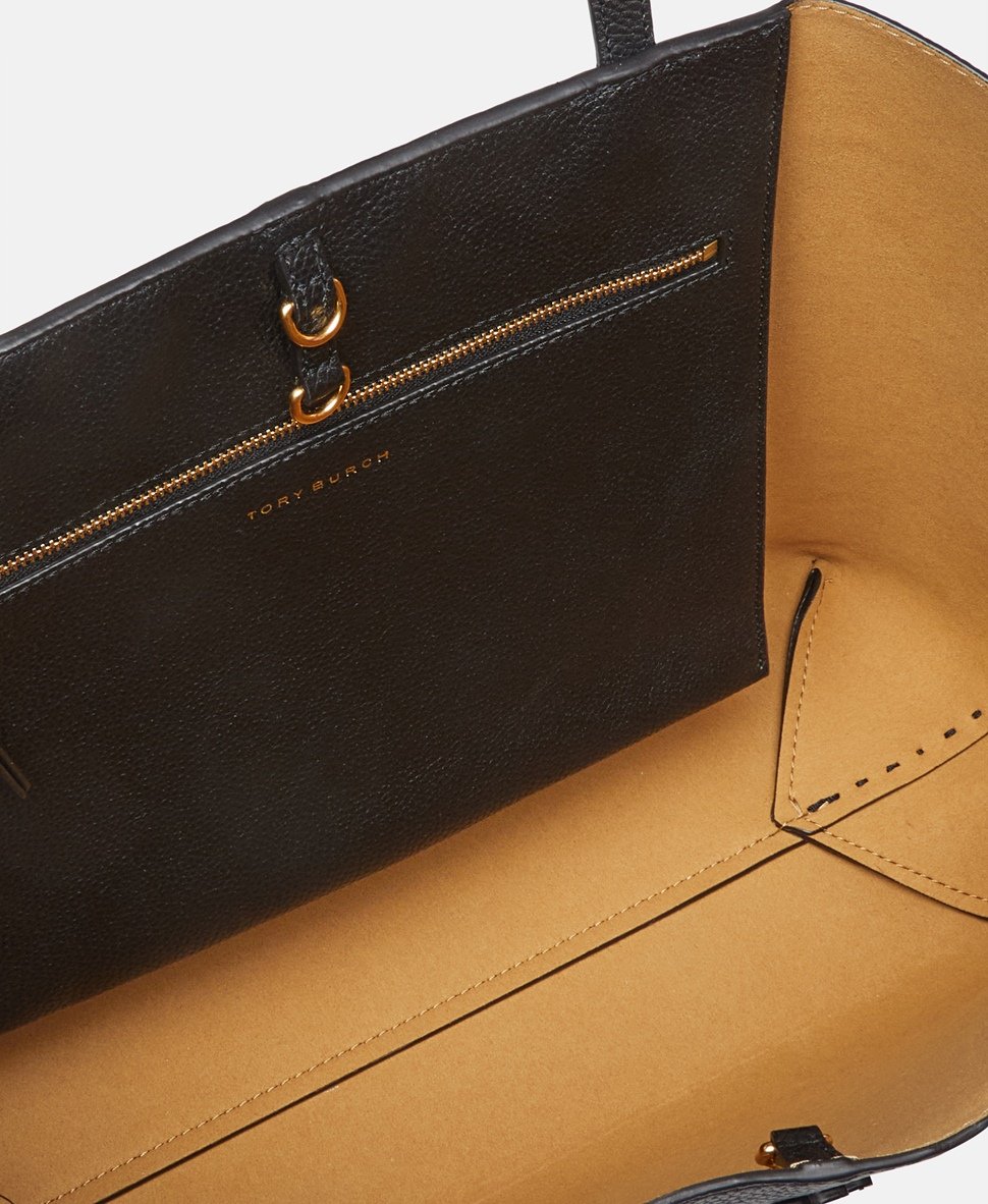 Tory Burch kožená kabelka shopper Černá 3