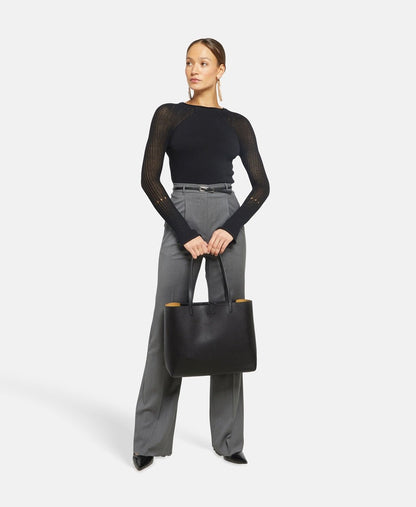 Tory Burch kožená kabelka shopper Černá 5