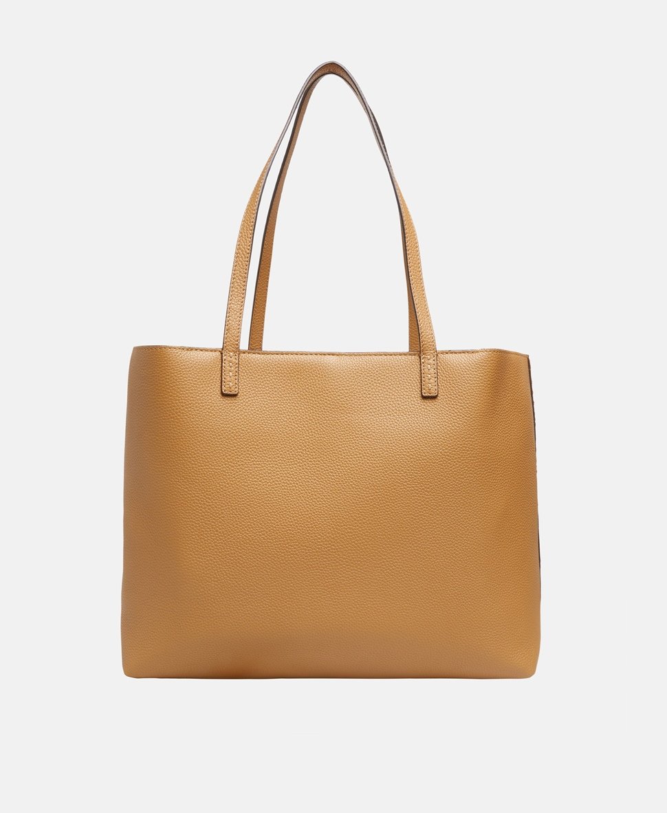 Tory Burch kožená kabelka shopper Hnědá 4