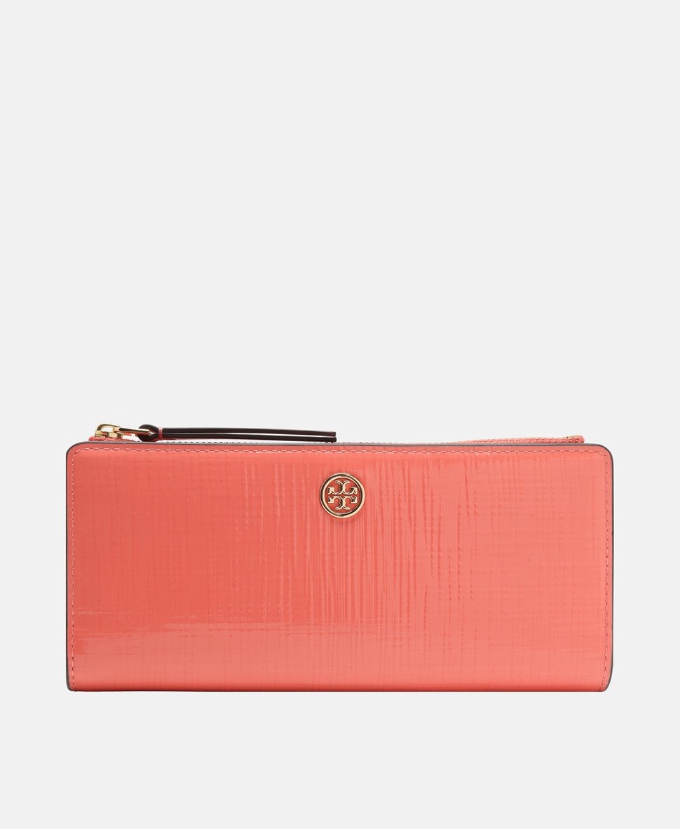Tory Burch kožená peněženka Oranžová 1
