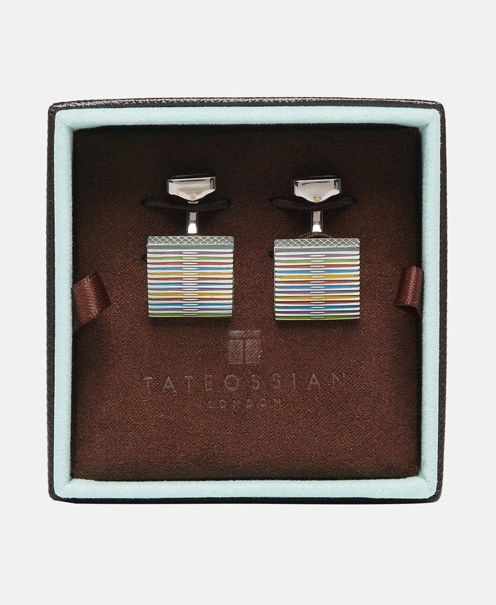 Tateossian manžetové knoflíčky Stříbrná 3