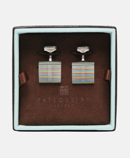 Tateossian manžetové knoflíčky Stříbrná 3