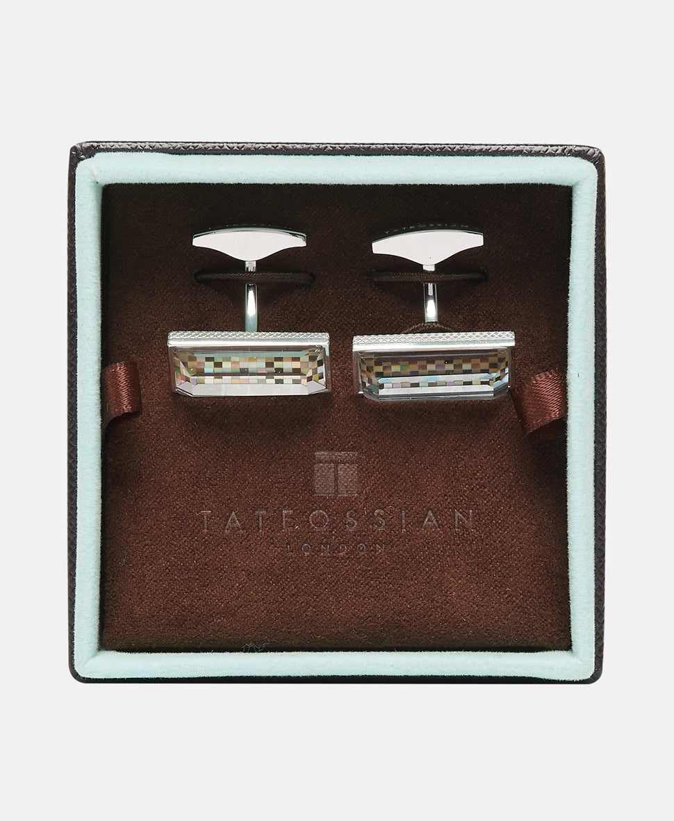 Tateossian manžetové knoflíčky Hnědá 3