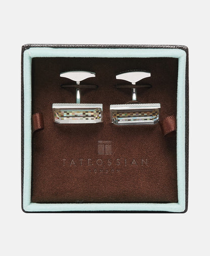 Tateossian manžetové knoflíčky Hnědá 3