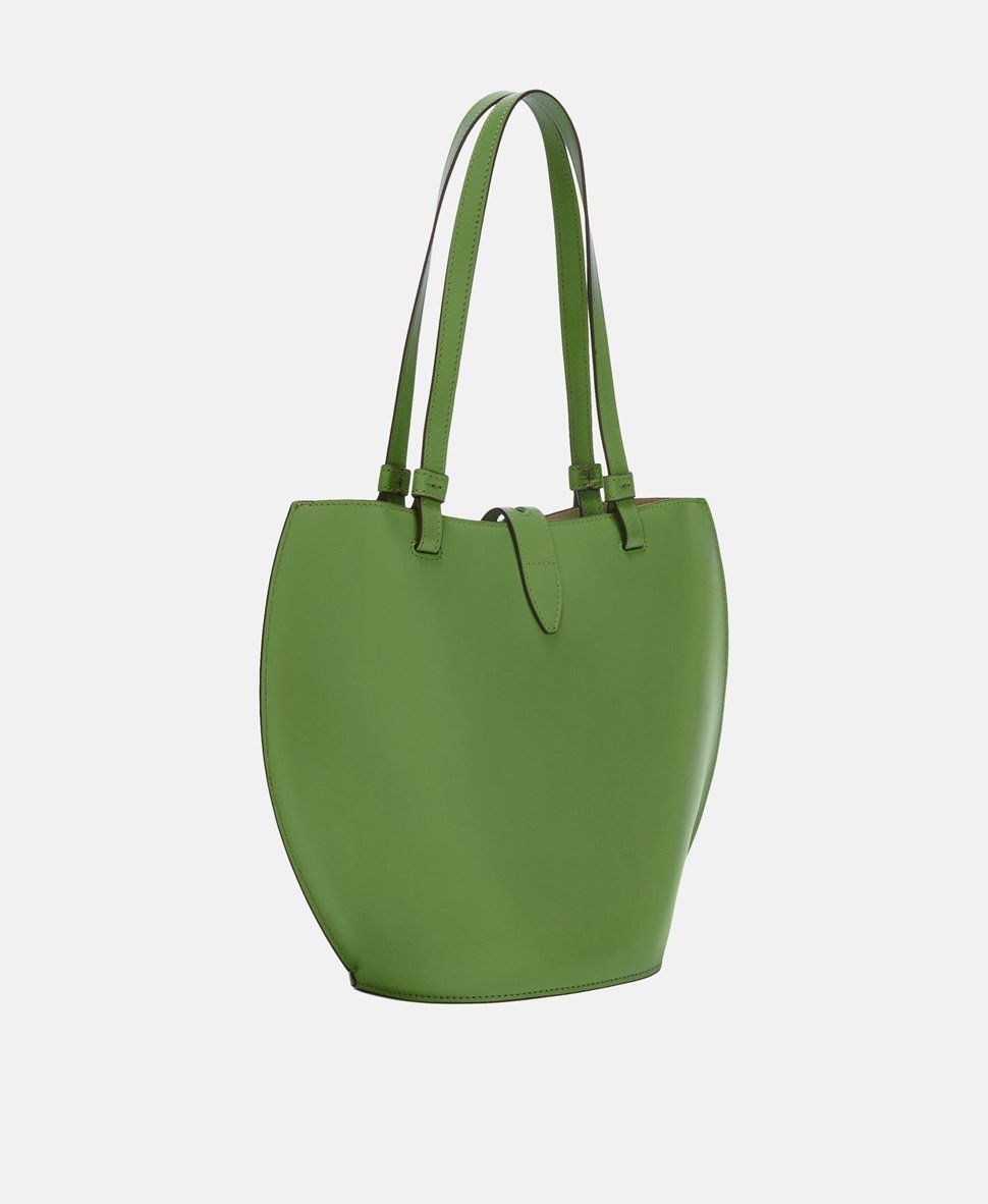 Furla kožená kabelka tote Zelená 4