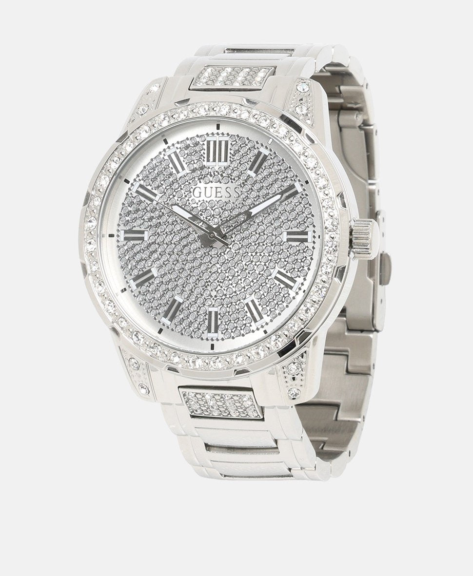Guess hodinky s diamanty Stříbrná 1