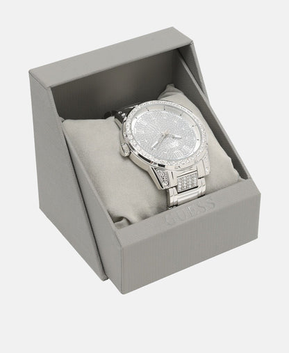 Guess hodinky s diamanty Stříbrná 4