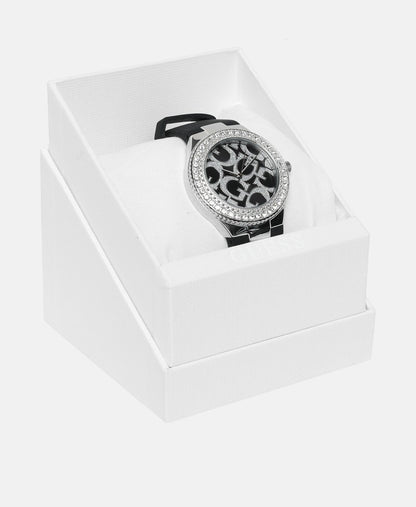 Guess hodinky s diamanty Stříbrná 4