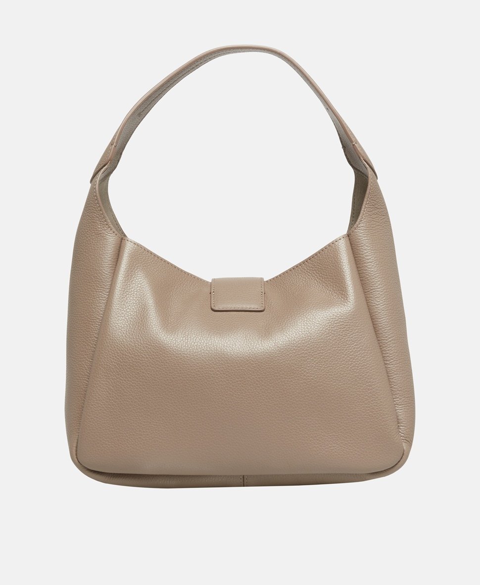 Emporio Armani Kožená kabelka přes rameno Taupe 4