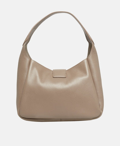 Emporio Armani Kožená kabelka přes rameno Taupe 4