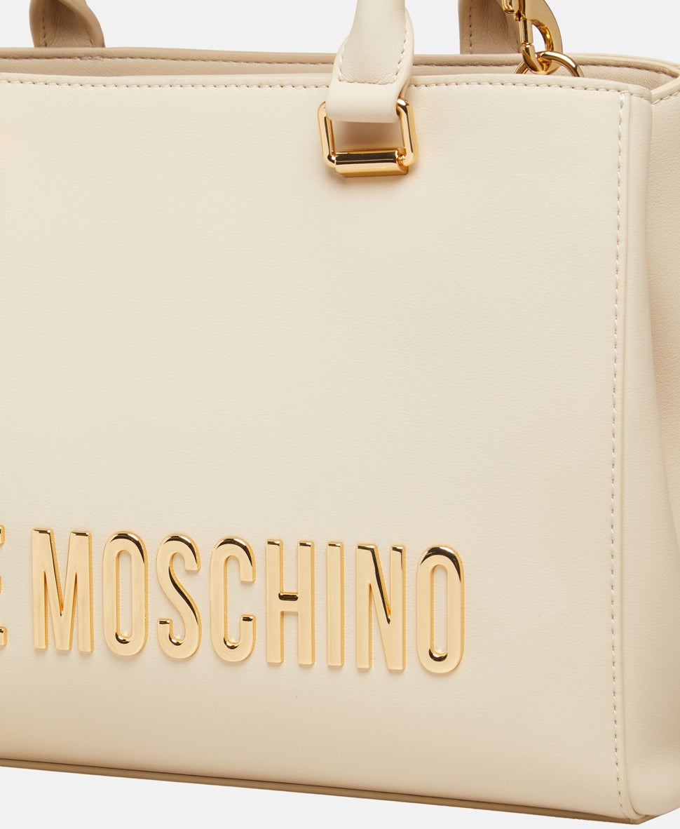 Love Moschino kabelka tote Bílá vlna 2