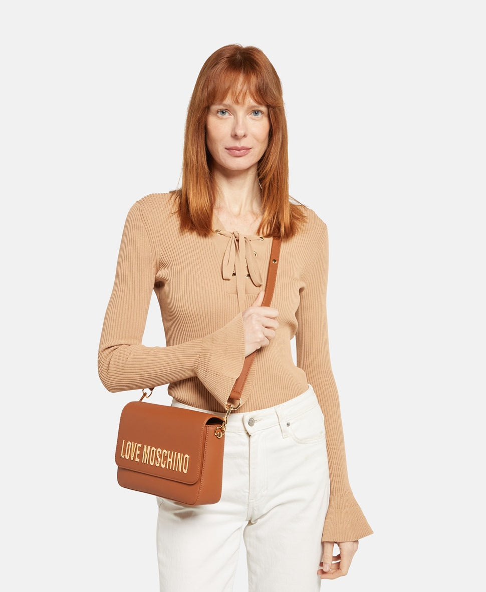 Love Moschino kabelka přes rameno Hnědá 5