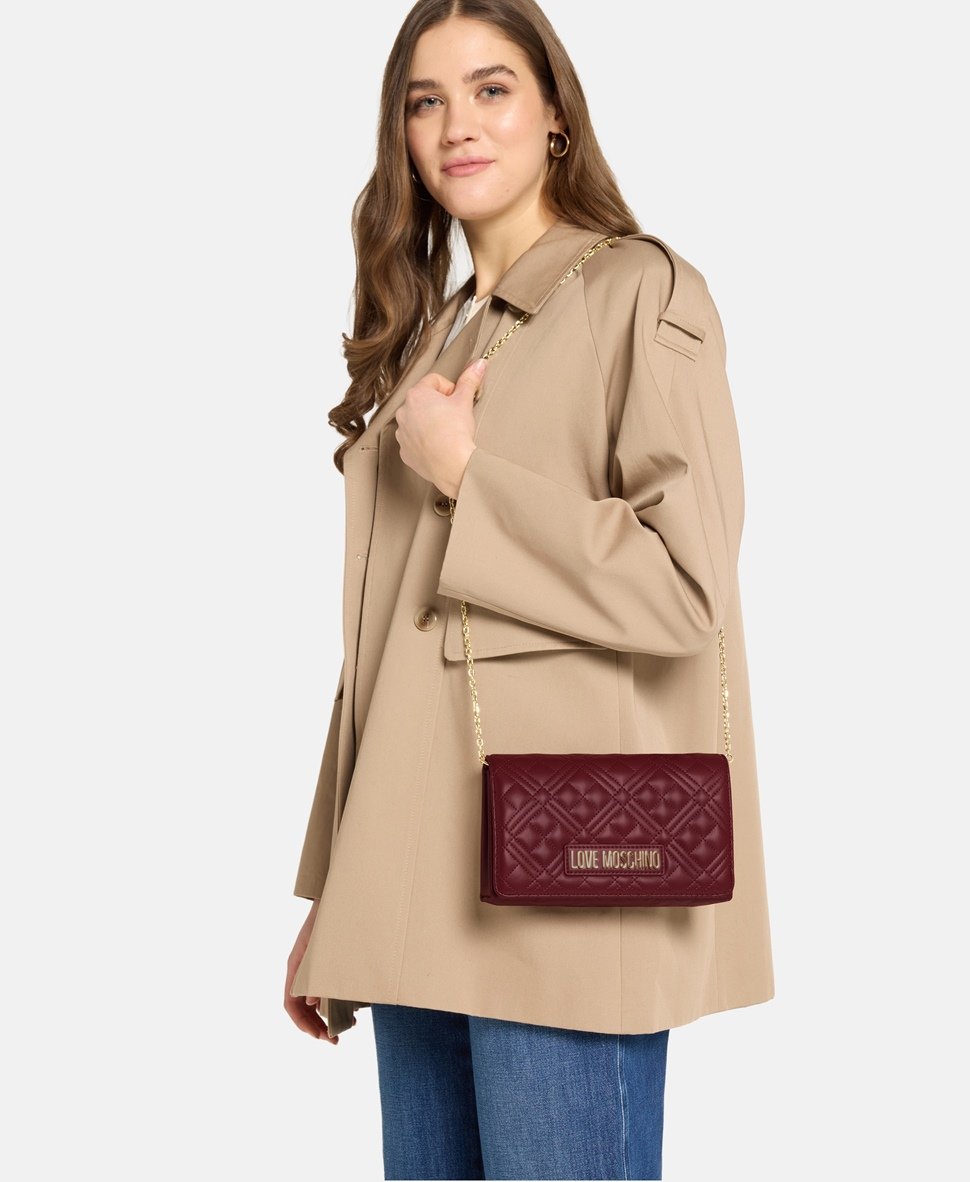 Love Moschino kabelka přes rameno Bordó 5