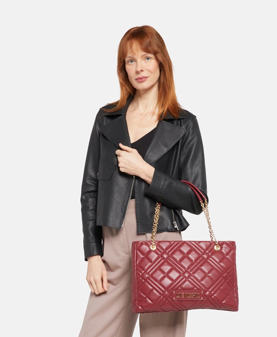 Love Moschino kabelka tote Bordó 5
