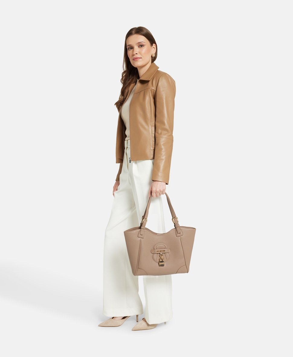 Love Moschino kabelka tote Taupe 5