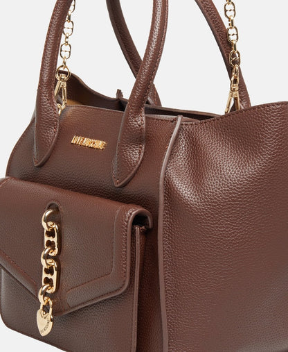 Love Moschino kabelka přes rameno Tmavě hnědá 2