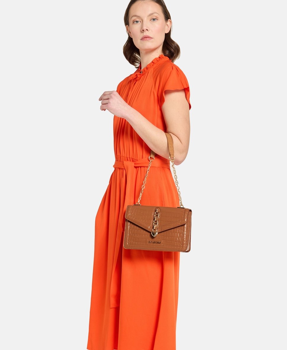 Love Moschino kabelka přes rameno Hnědá 5