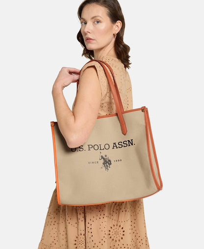 U.S. Polo Assn. kabelka shopper Bílá vlna 5