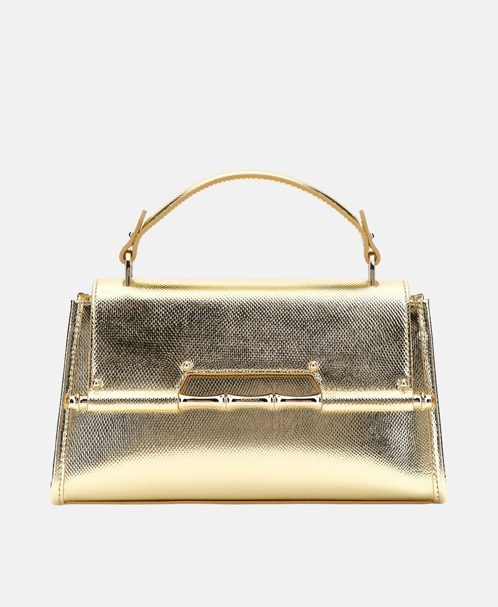 Guess kožená kabelka Zlatá 1