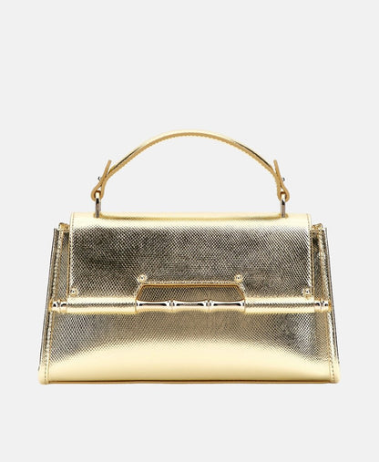 Guess kožená kabelka Zlatá 1