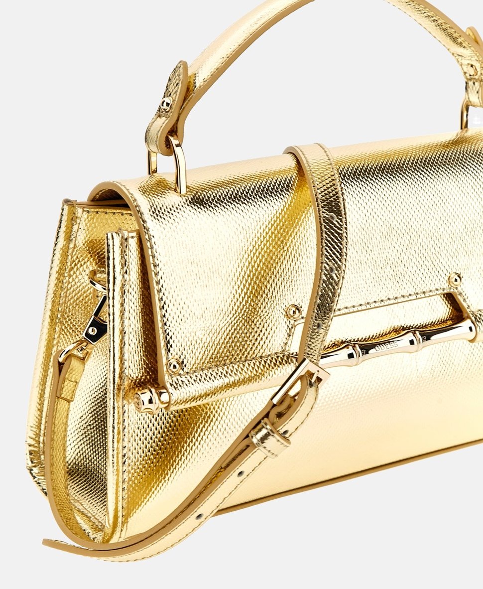 Guess kožená kabelka Zlatá 2