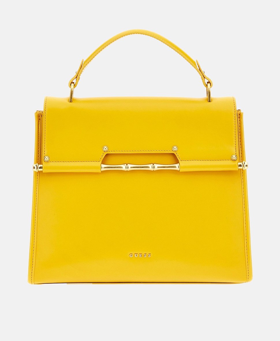 Guess kožená kabelka Zlatá 1