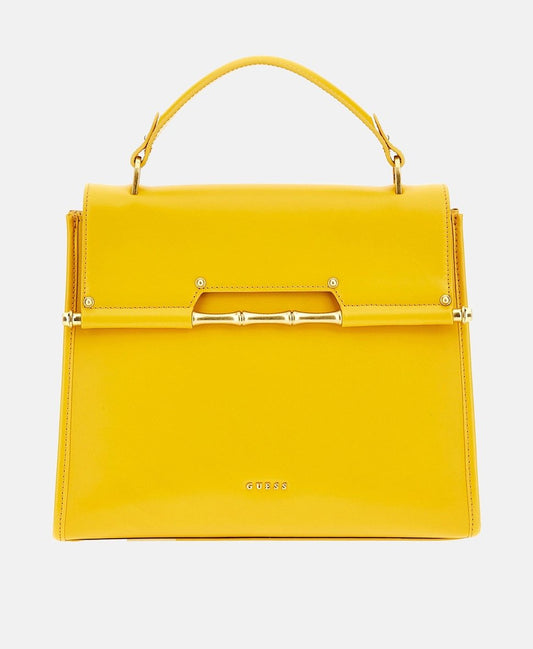 Guess kožená kabelka Zlatá 1
