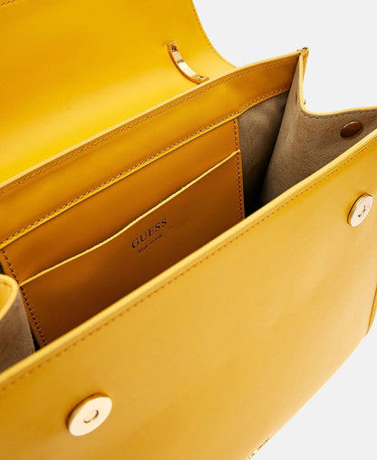 Guess kožená kabelka Zlatá 2