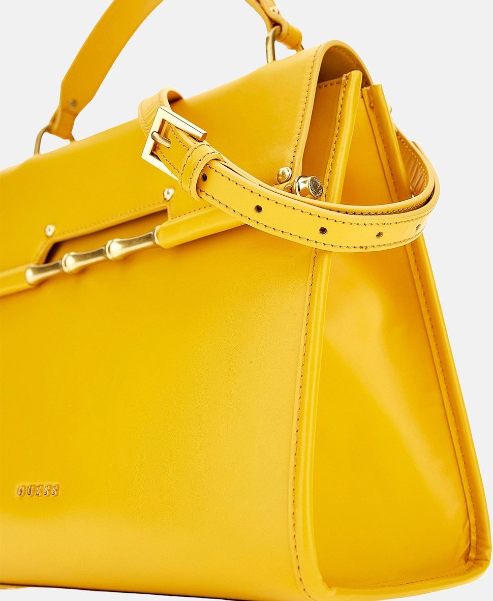 Guess kožená kabelka Zlatá 3