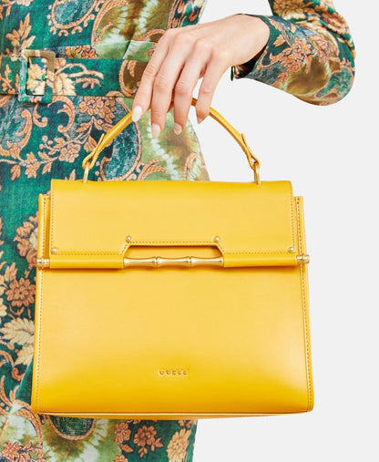 Guess kožená kabelka Zlatá 5