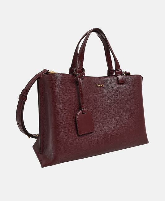 DKNY kožená kabelka Fialová 1